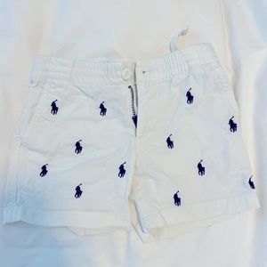White navy polo 2T shorts